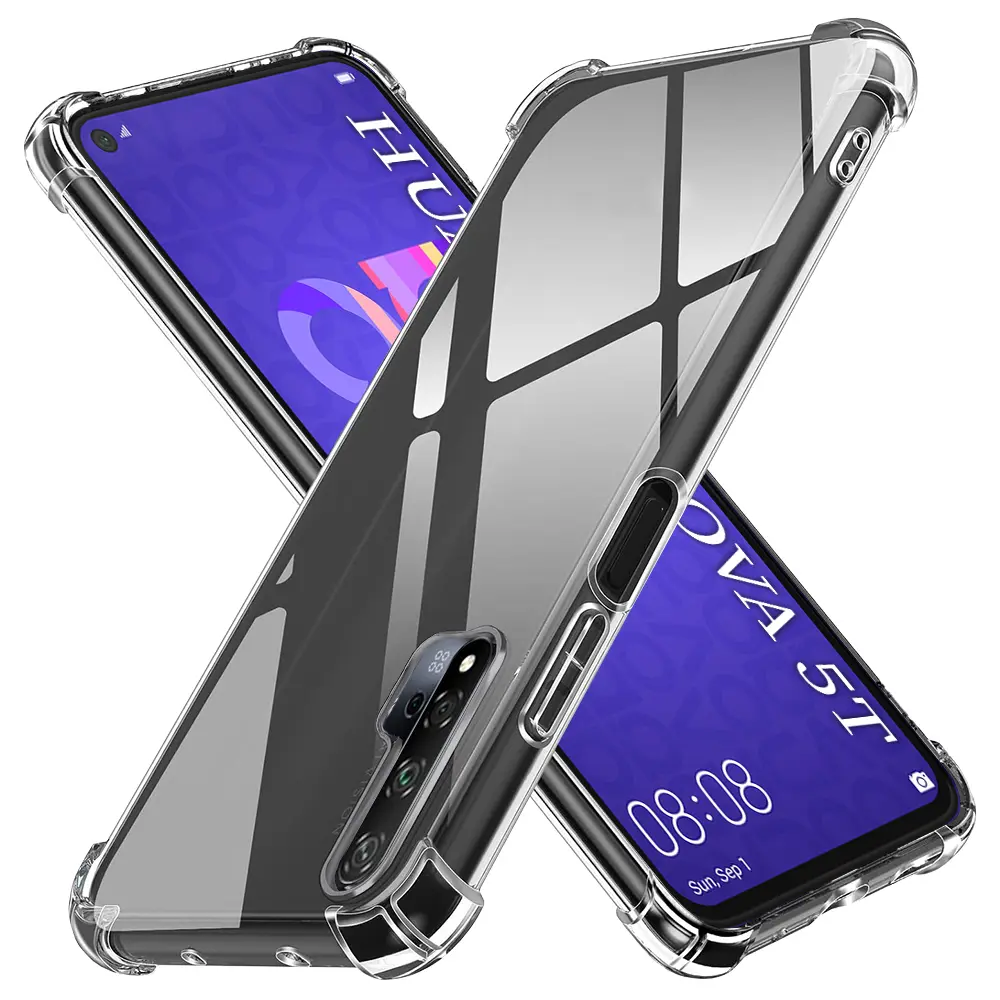 Techsuit Nárazuvzdorný Kryt Huawei Nova 5T Honor 20 Průhledný