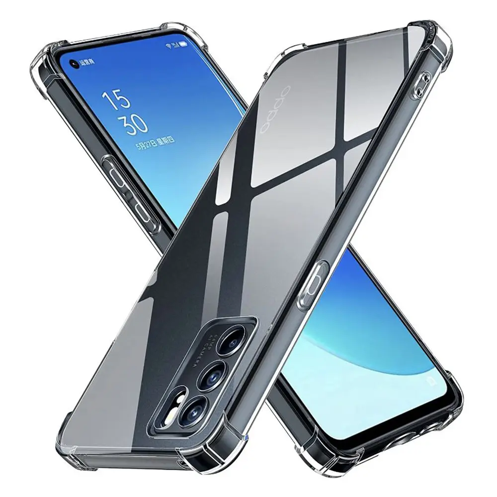 Techsuit Nárazuvzdorný Průhledný Silikon Oppo Reno6 5G Clear