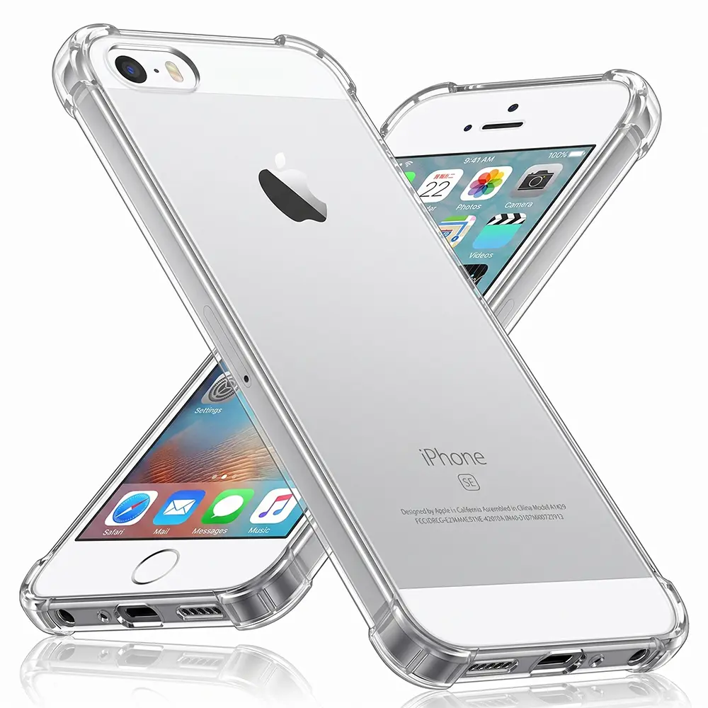 Techsuit Nárazuvzdorný Průhledný Silikon iPhone 5 5s SE
