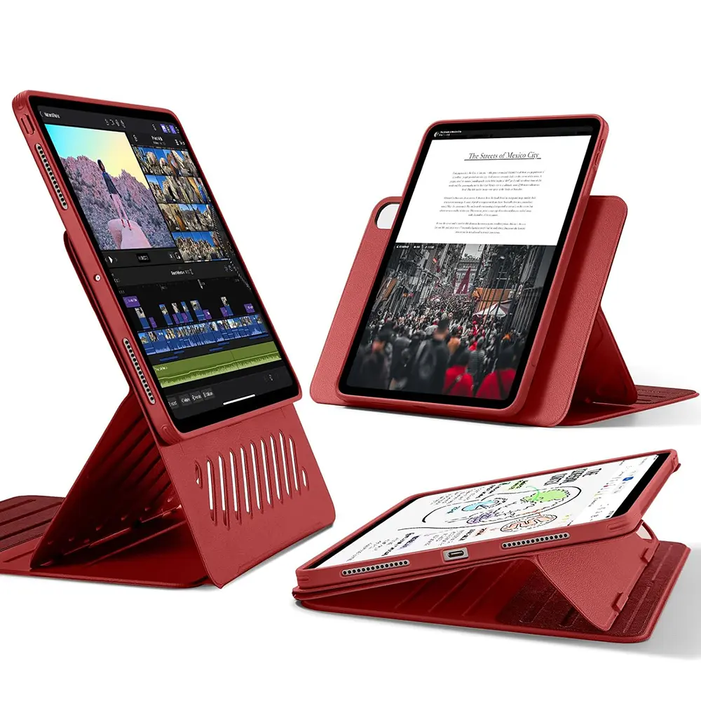 ESR Shift Magnetic – kožené pouzdro na iPad Pro 13 (2024) – červená