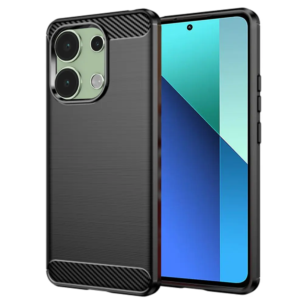 Techsuit Karbon Silikon Xiaomi Redmi Note 13 4G Černý