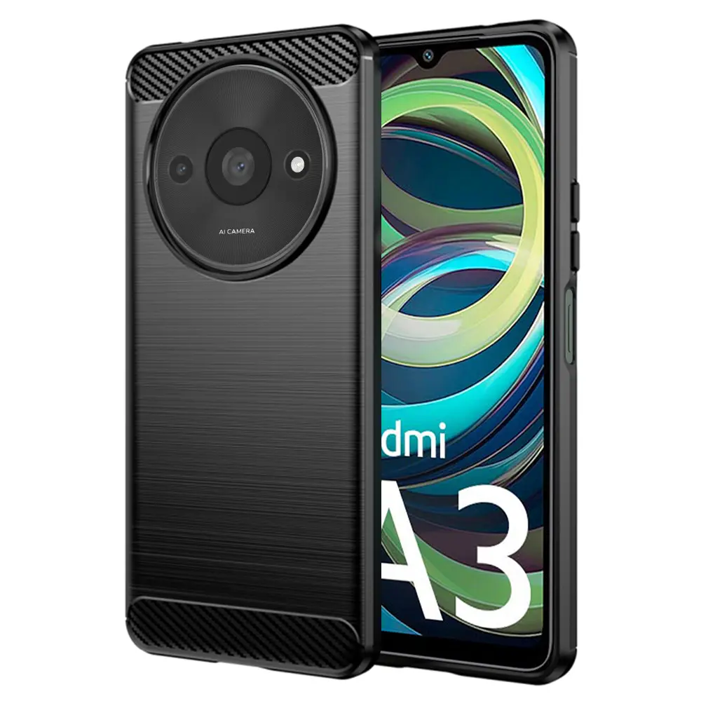 Techsuit Karbon Silikon Xiaomi Redmi A3 Redmi A3x Černý
