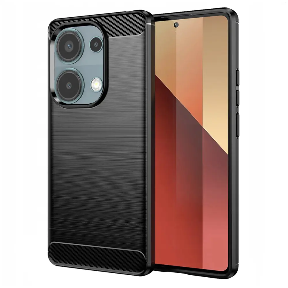 Techsuit Karbon Silikon Xiaomi Redmi Note 13 Pro 4G Poco M6 Pro 4G Black