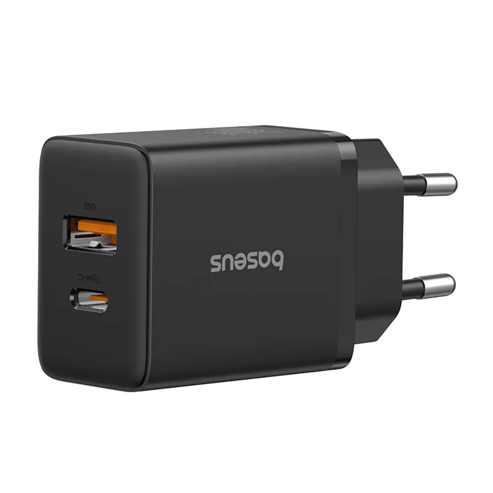 Baseus Nástěnná nabíječka USB Type-C 30W Černá