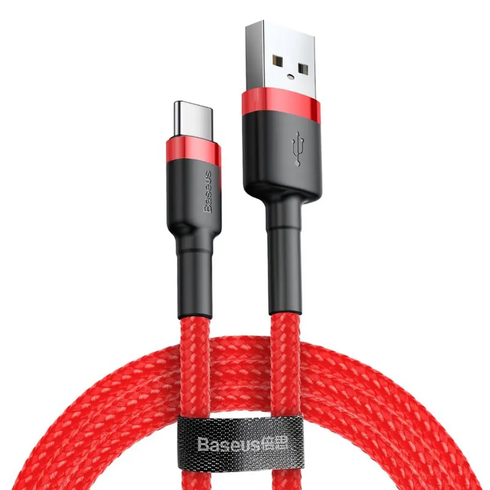 Baseus Kabel Cafule CATKLF-C09 USB-C QC3.0 2A 2m Červený
