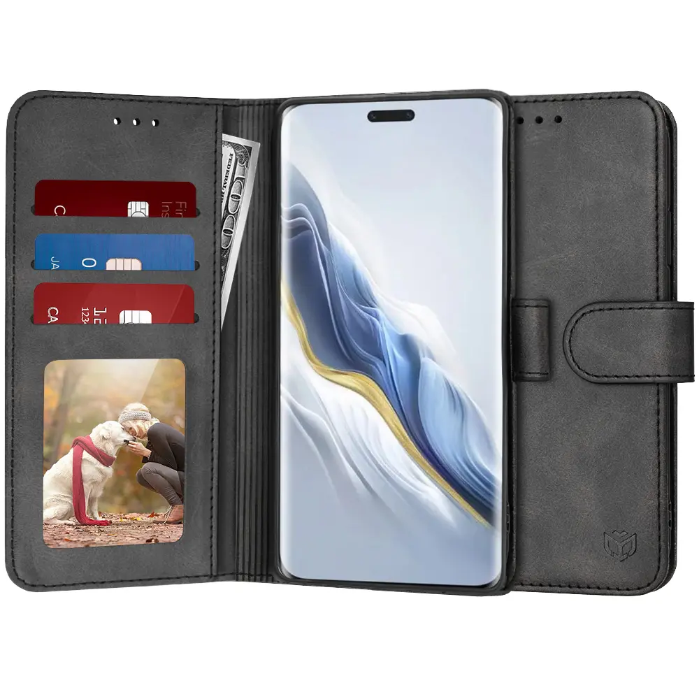 Techsuit Knižkové pouzdro Honor Magic6 Pro Černá