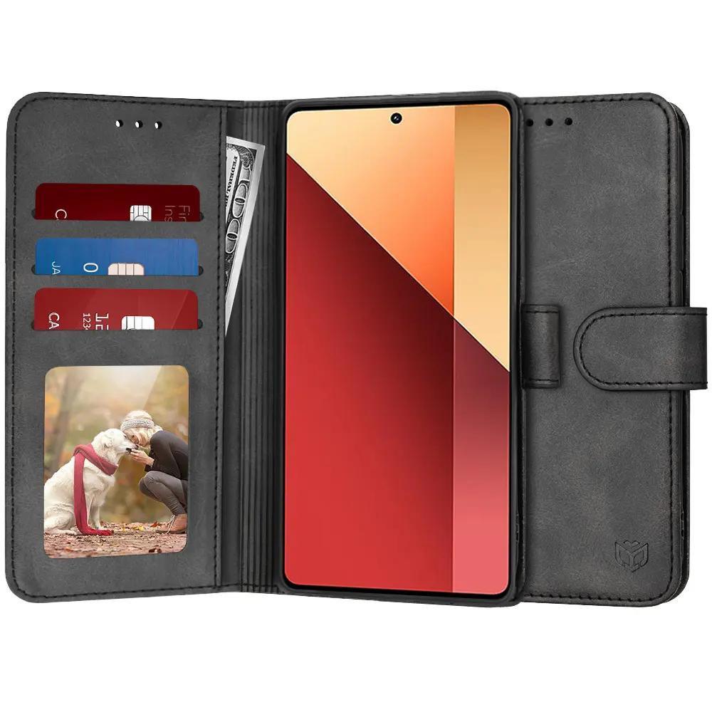Techsuit Kniha Xiaomi Redmi Note 13 Pro Poco M6 Pro Černá