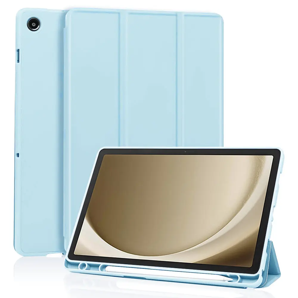Techsuit Flex Trifold Samsung Galaxy Tab A9 Plus Světle modrá s držákem tužky