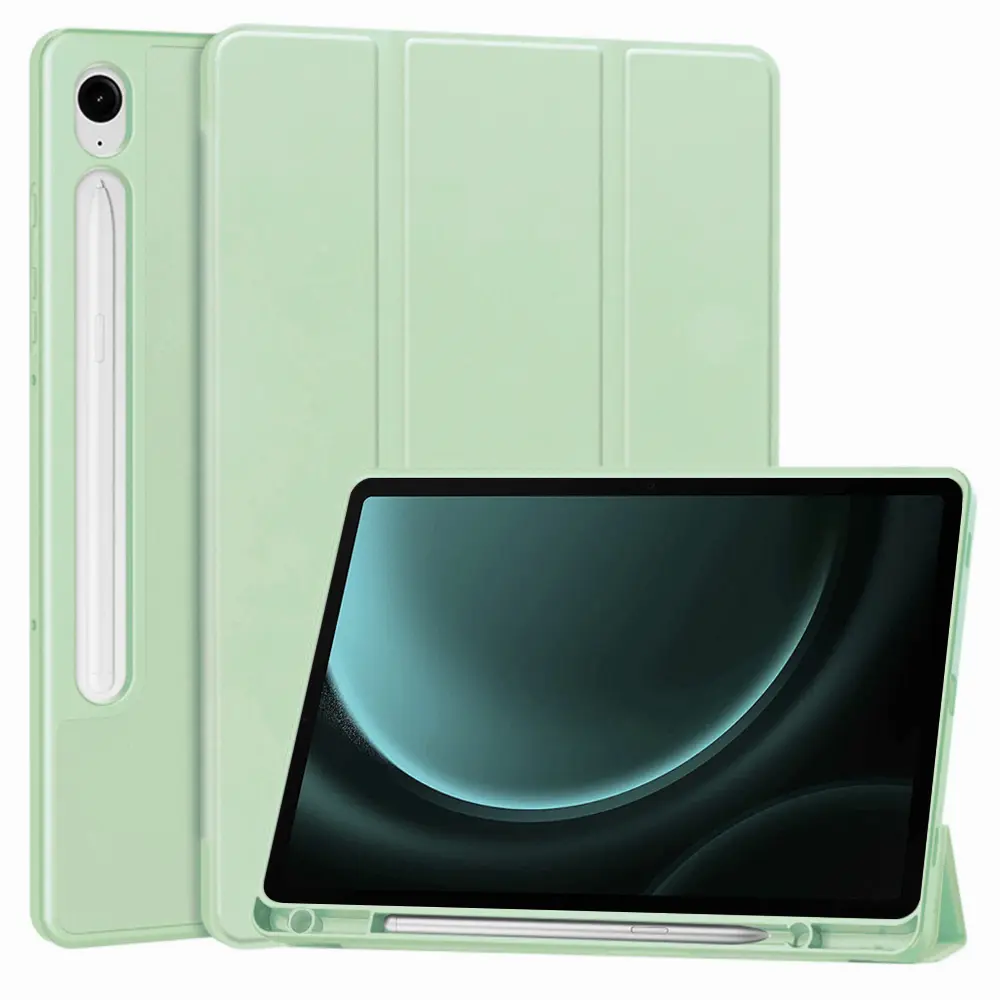 Techsuit Flex Trifold obal s držákem pera Tab S9 S9 FE S10 FE Matcha zelená