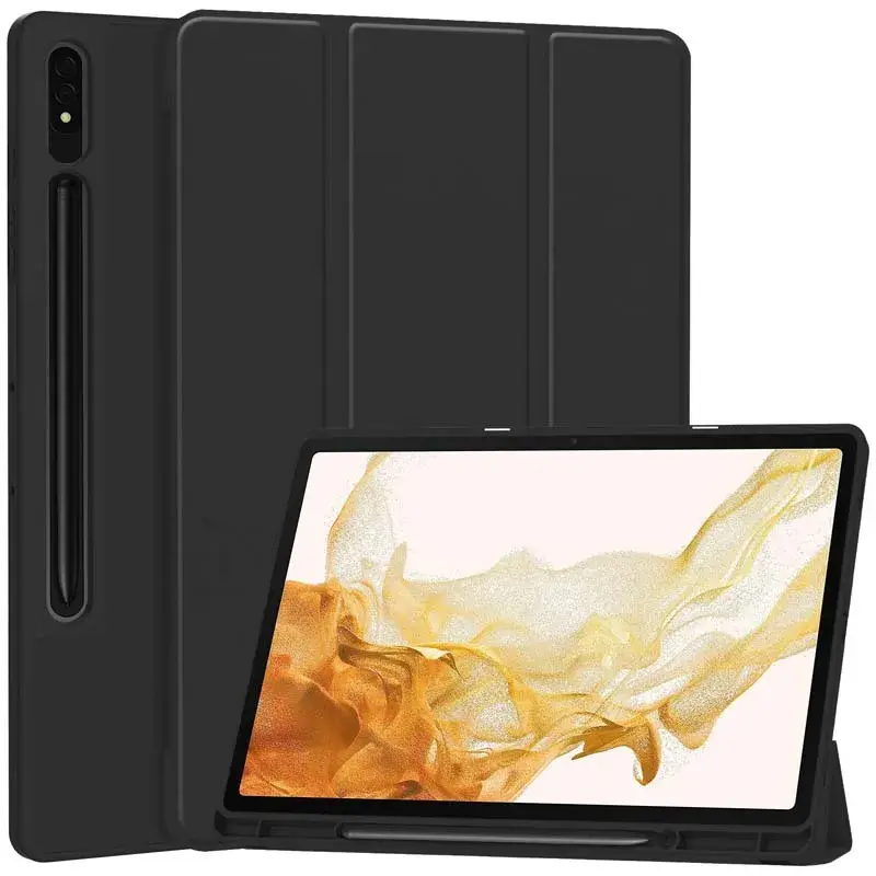 Techsuit Flex Trifold s držákem tužky Samsung Tab S7 Plus S8 Plus Černá