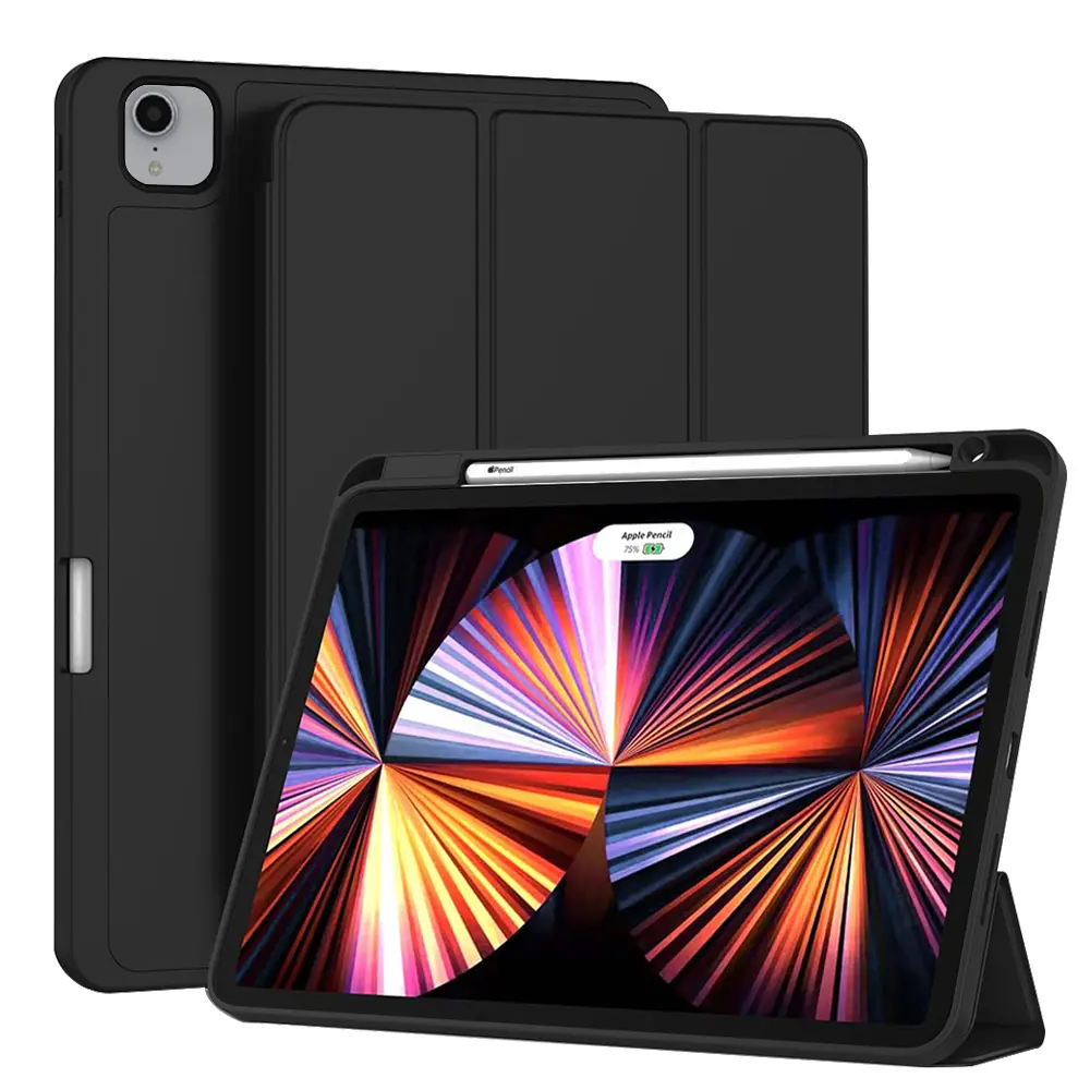 Techsuit Flex Trifold s držákem na tužku iPad Pro 11 Černá