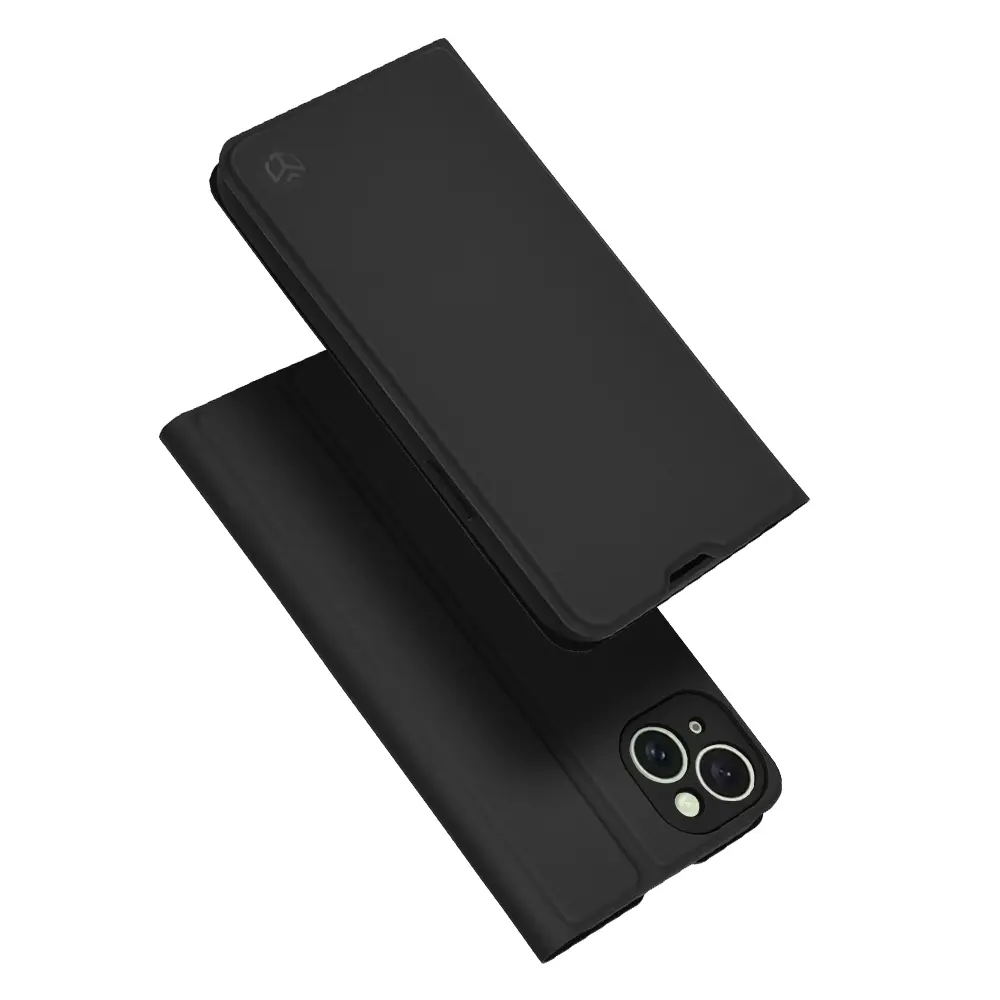 Techsuit Magskin Book iPhone 15 Plus Černá