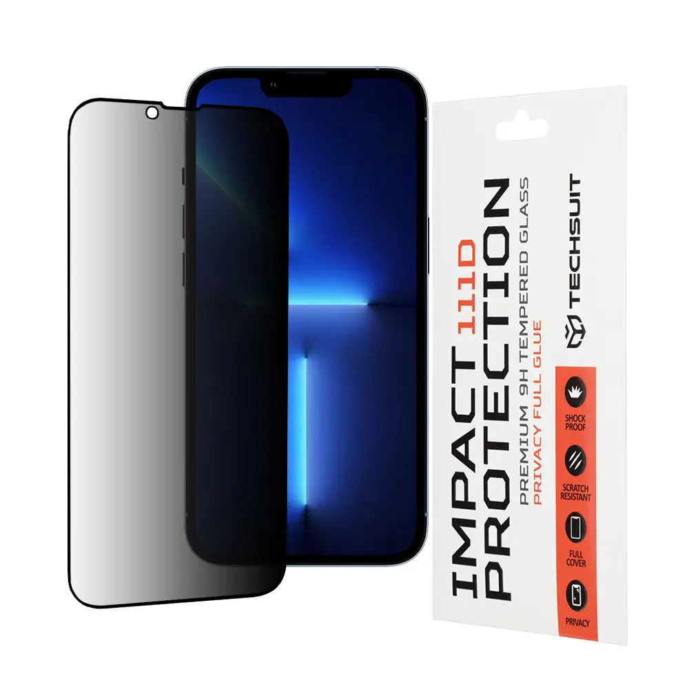 Techsuit 111D Privacy Full Glue iPhone 13 Pro Max 14 Plus Černé
