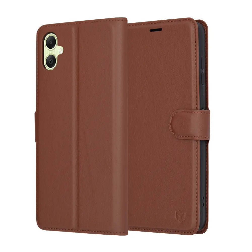 Techsuit Kožené pouzdro Samsung Galaxy A05 Brown
