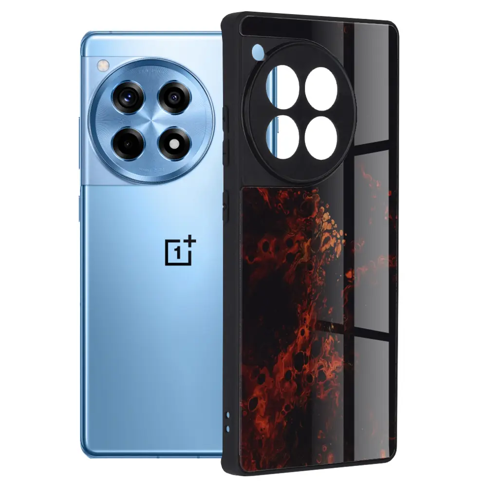 Techsuit Série Glaze OnePlus 12R Červená mlhovina