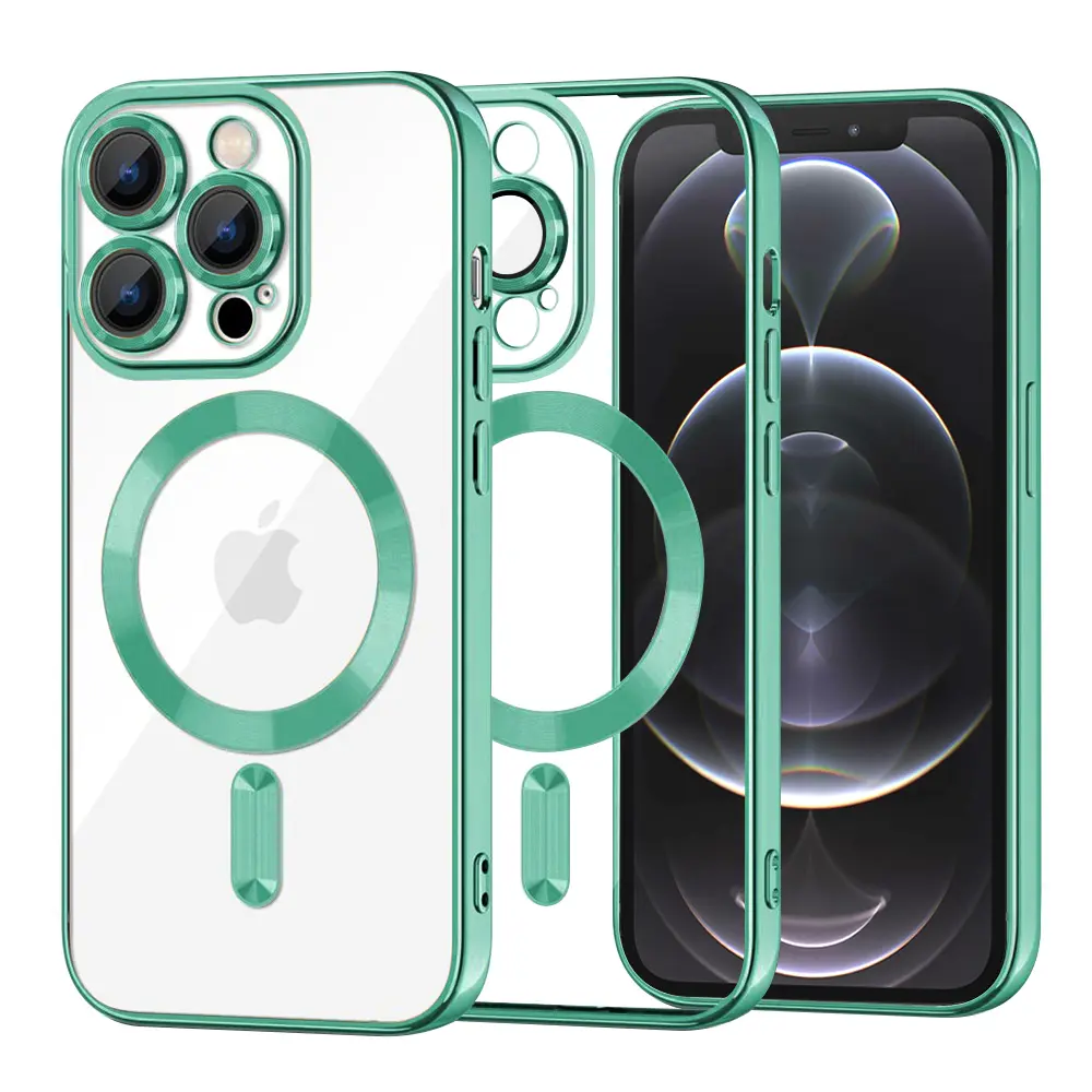 Techsuit Luxury Crystal MagSafe pouzdro pro iPhone 12 Pro – světle zelené (Light Green)