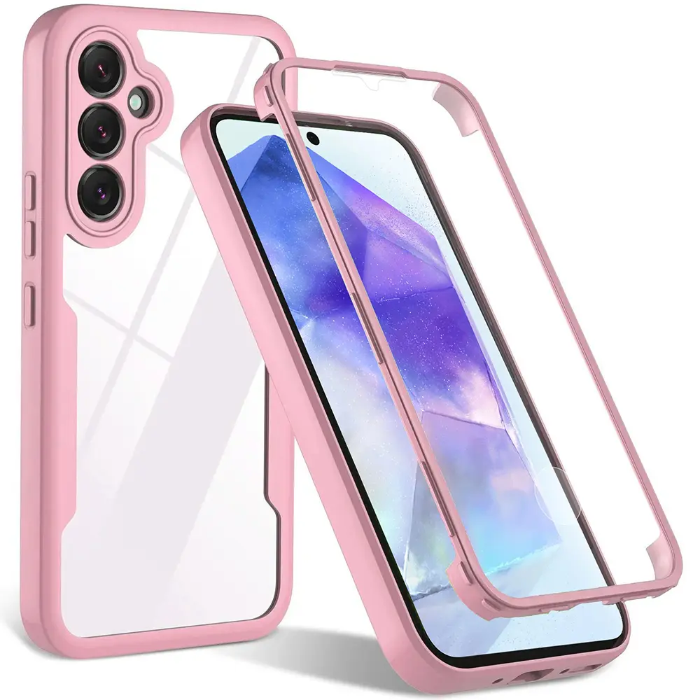Techsuit ColorVerse 360 ​​– ochrana obrazovky + pouzdro pro Samsung Galaxy A54 – růžový