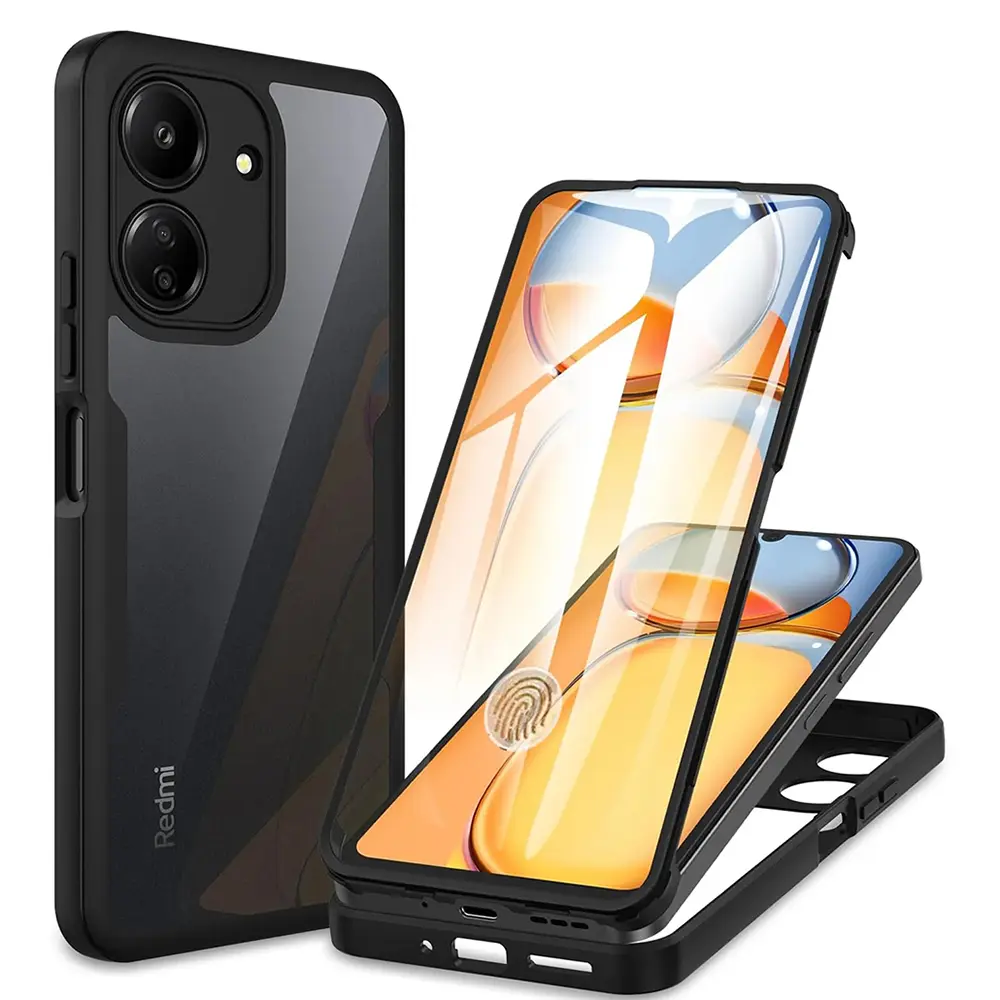Techsuit ColorVerse 360 Series Screen Protector Xiaomi Redmi 13C 4G Poco C65 Black