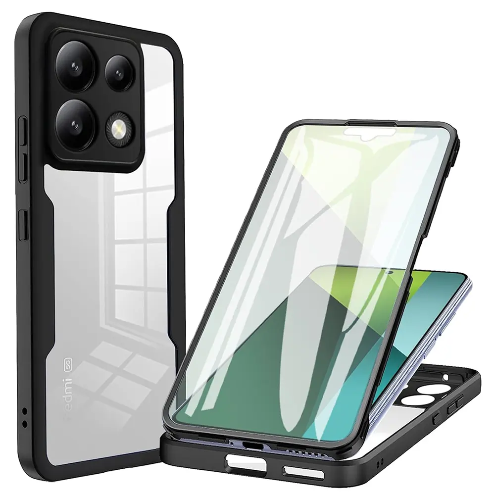 Techsuit ColorVerse 360 Series Screen Protector Xiaomi Redmi Note 13 Pro 5G Poco X6 Black