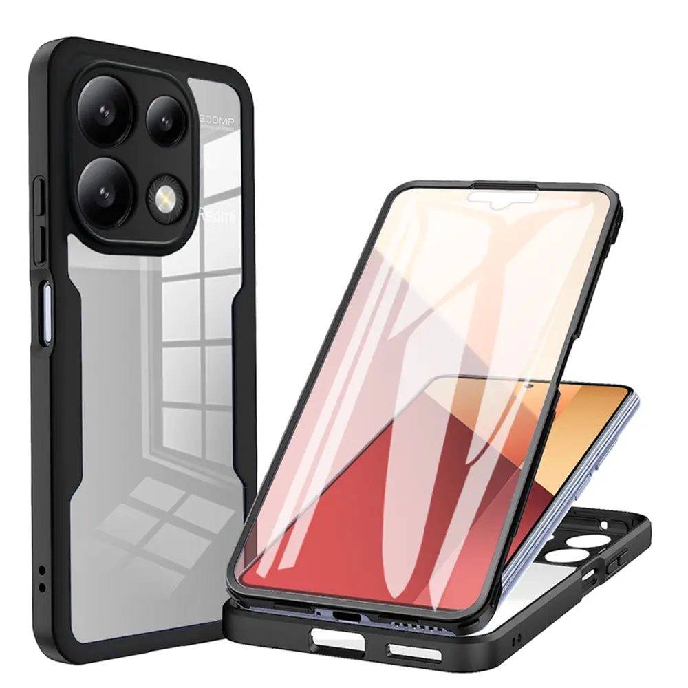 Techsuit ColorVerse 360 Series Screen Protector Xiaomi Redmi Note 13 Pro 4G Poco M6 Pro 4G Black