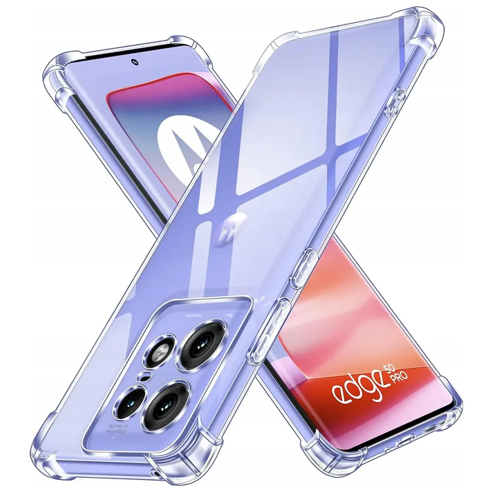 Techsuit Shockproof Clear Silicone pro Motorola Edge 50 Pro Clear