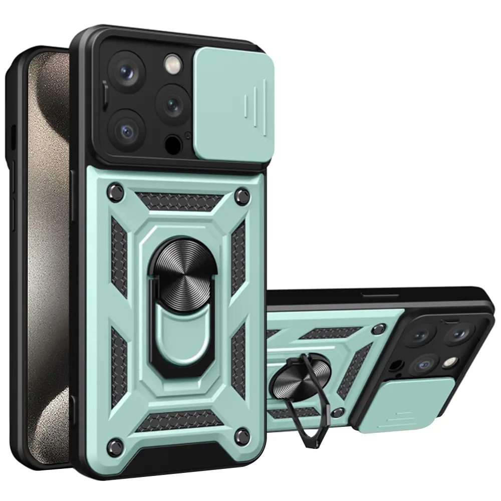 Techsuit CamShield Series iPhone 15 Pro Green