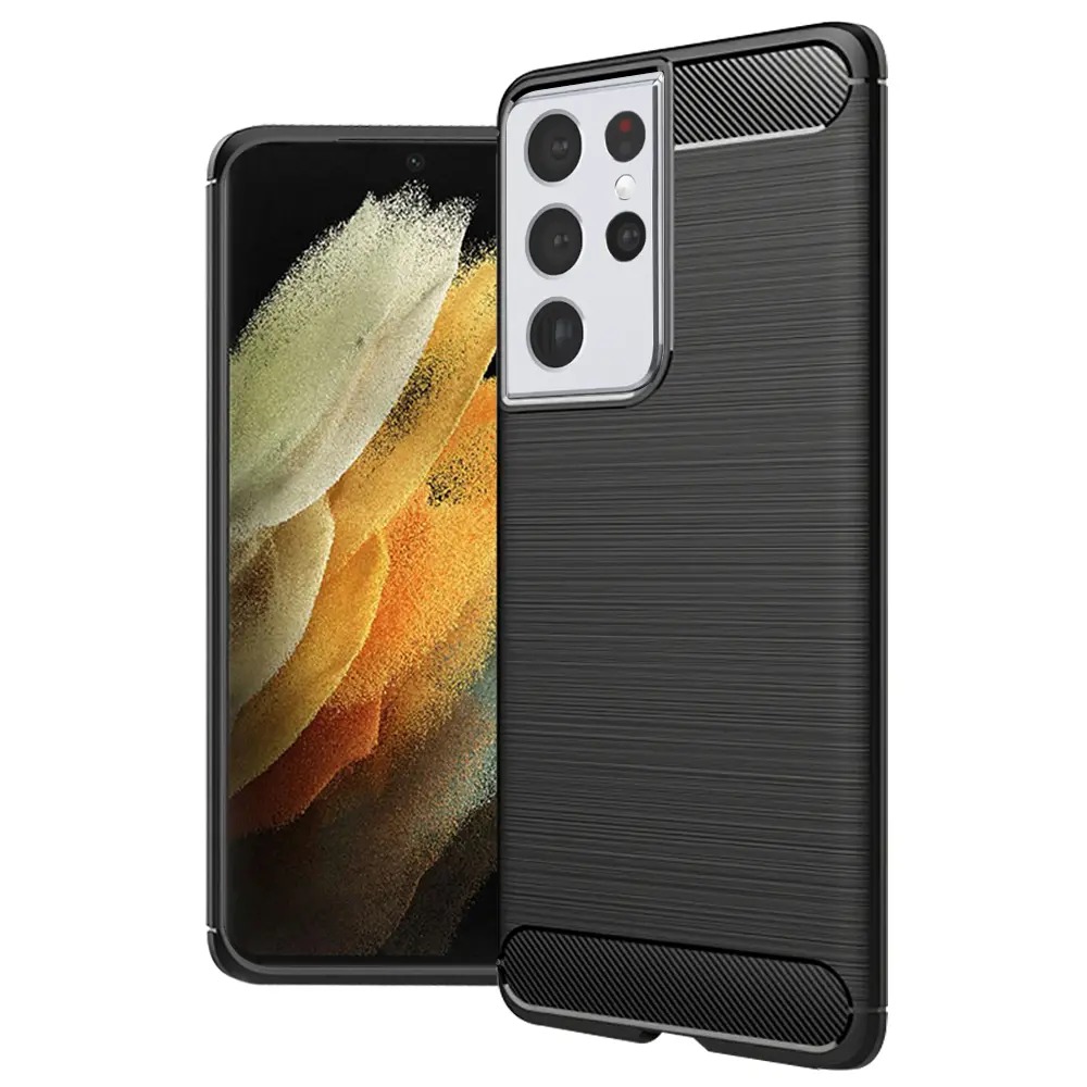 Techsuit CarbonFiber Samsung Galaxy S21 Ultra 5G Black