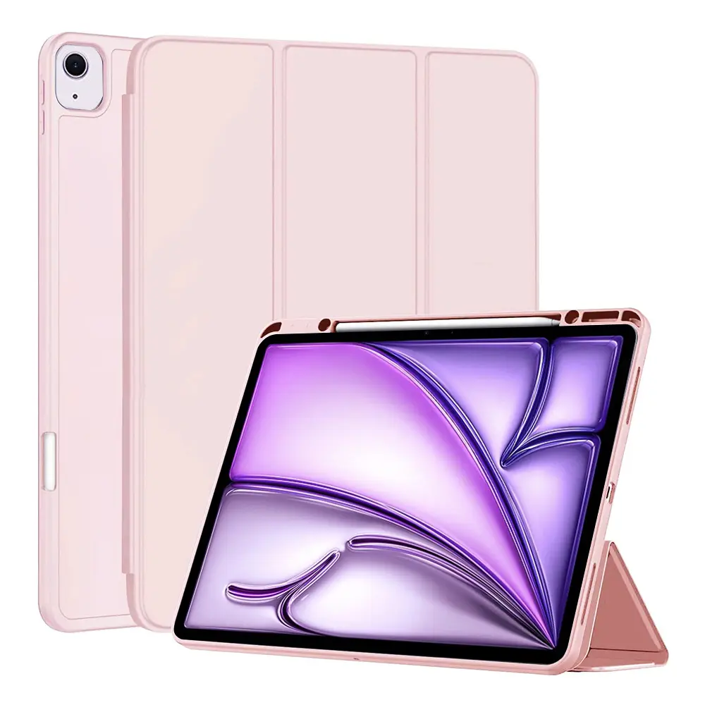 Techsuit Flex Trifold Pencil Holder iPad Air 13 Pink