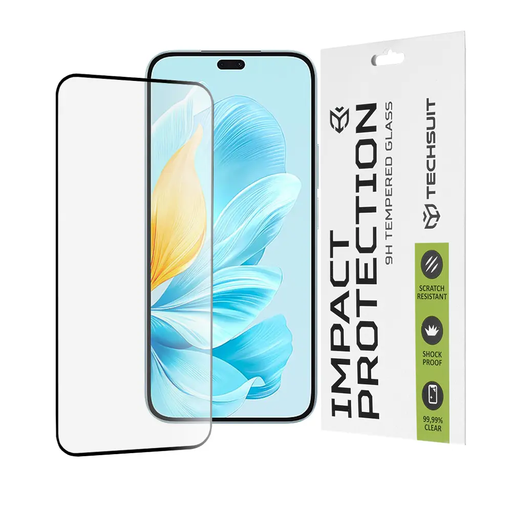 Techsuit 111D Full Cover Full Glue Glass Honor 200 Lite Black