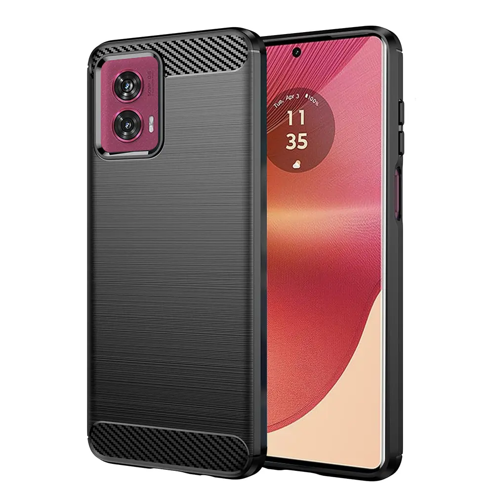 Techsuit Carbon Silicone kryt Motorola Edge50 Fusion Black