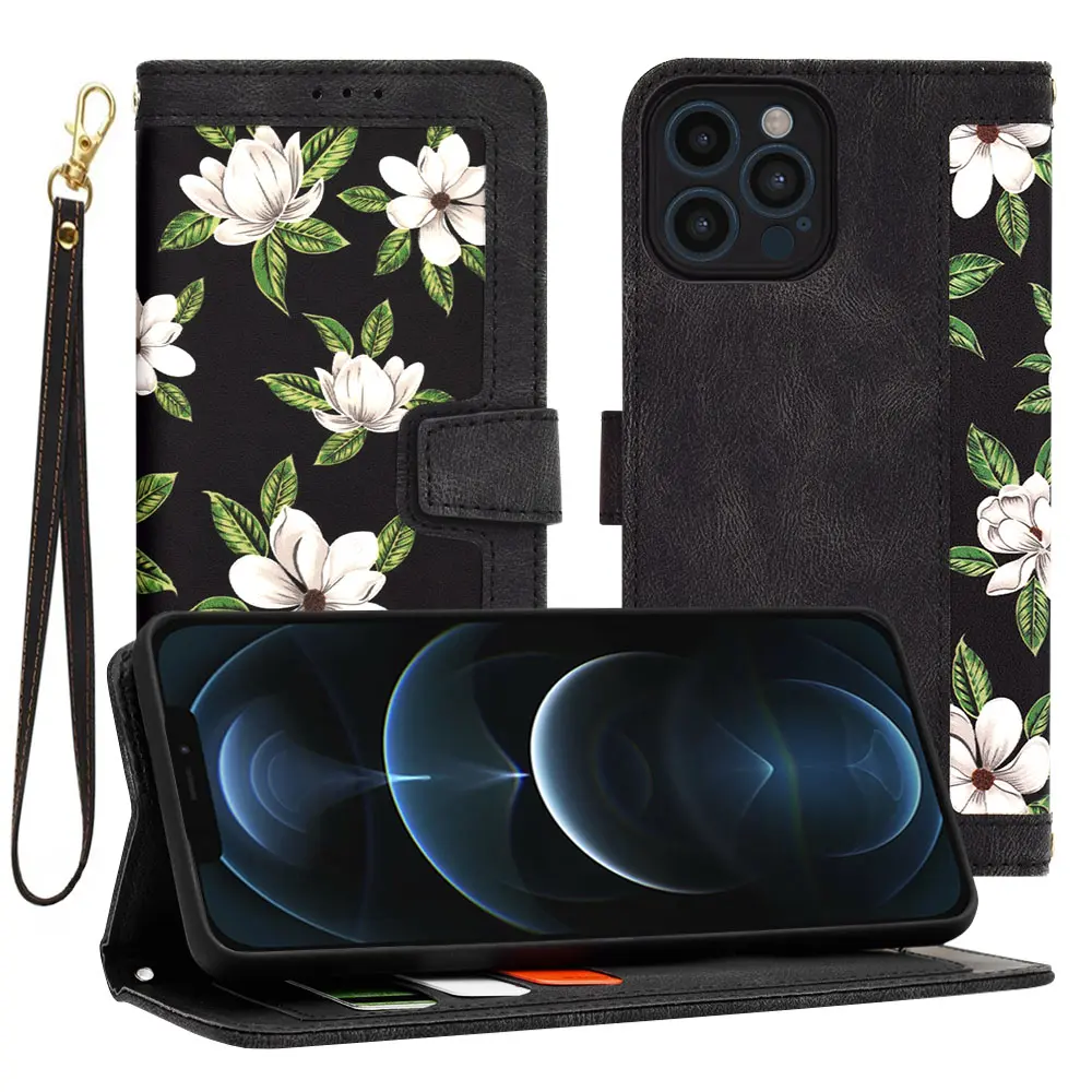 Techsuit FlipCraft kryt iPhone 12 Pro Max Flowers Dawn