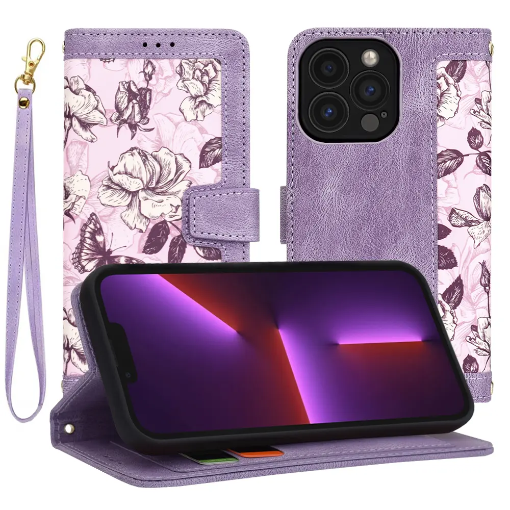 Techsuit FlipCraft iPhone 13 Pro Mysterious Purple