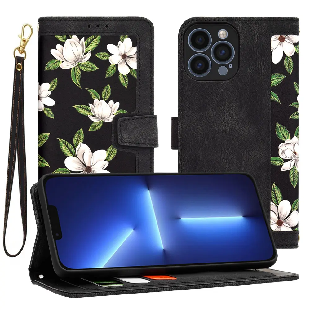 Techsuit FlipCraft iPhone 13 Pro Max Květy úsvitu