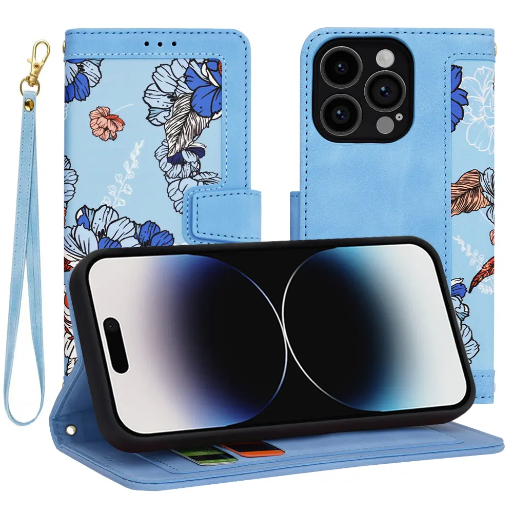 Techsuit FlipCraft iPhone 14 Pro živá modrá