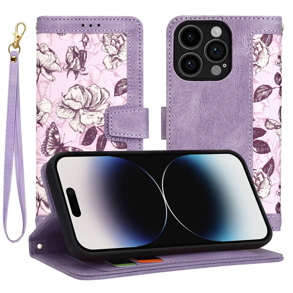 Techsuit FlipCraft iPhone 14 Pro Tajemná fialová