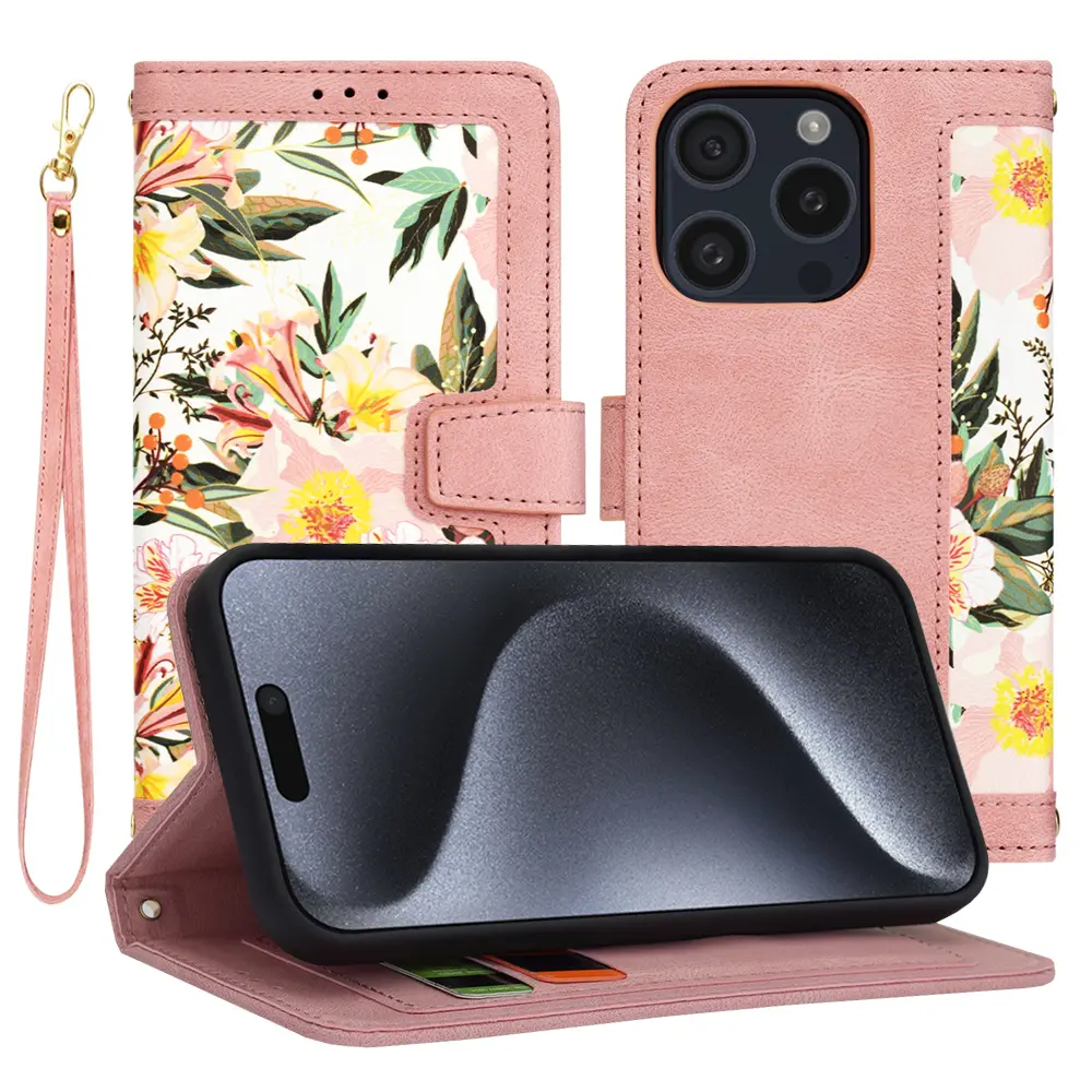 Techsuit FlipCraft pouzdro iPhone 15 Pro Sweetheart Pink