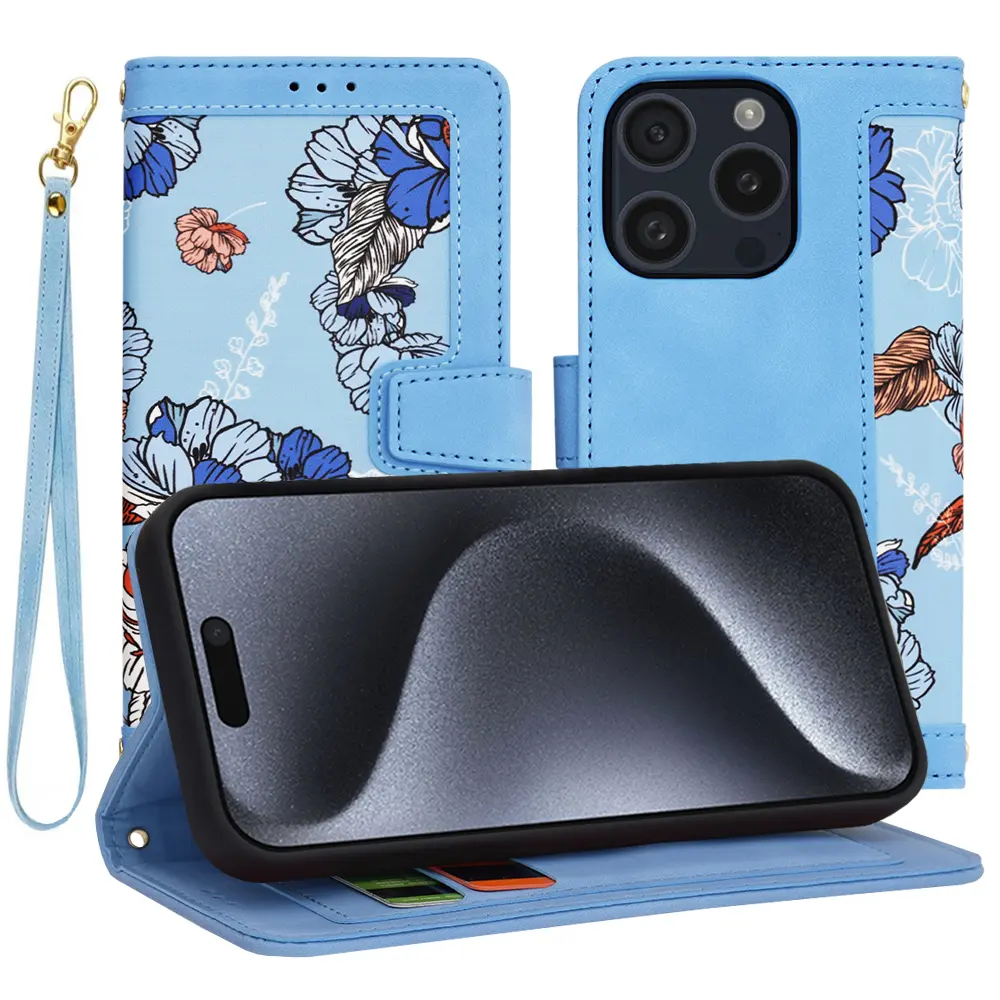 Techsuit FlipCraft kryt iPhone 15 Pro Vibrant Blue