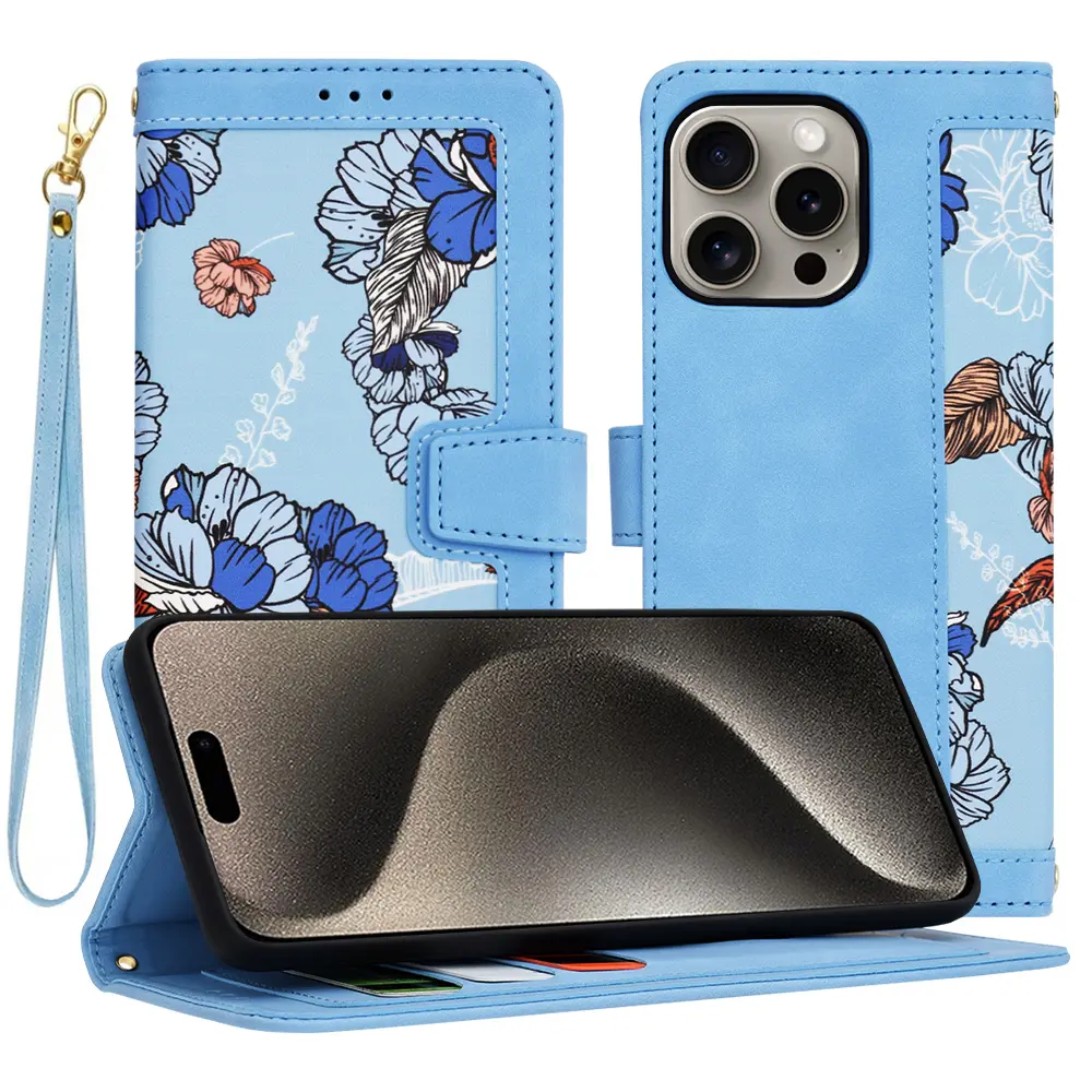 Pouzdro Techsuit FlipCraft iPhone 15 Pro Max Vibrant Blue