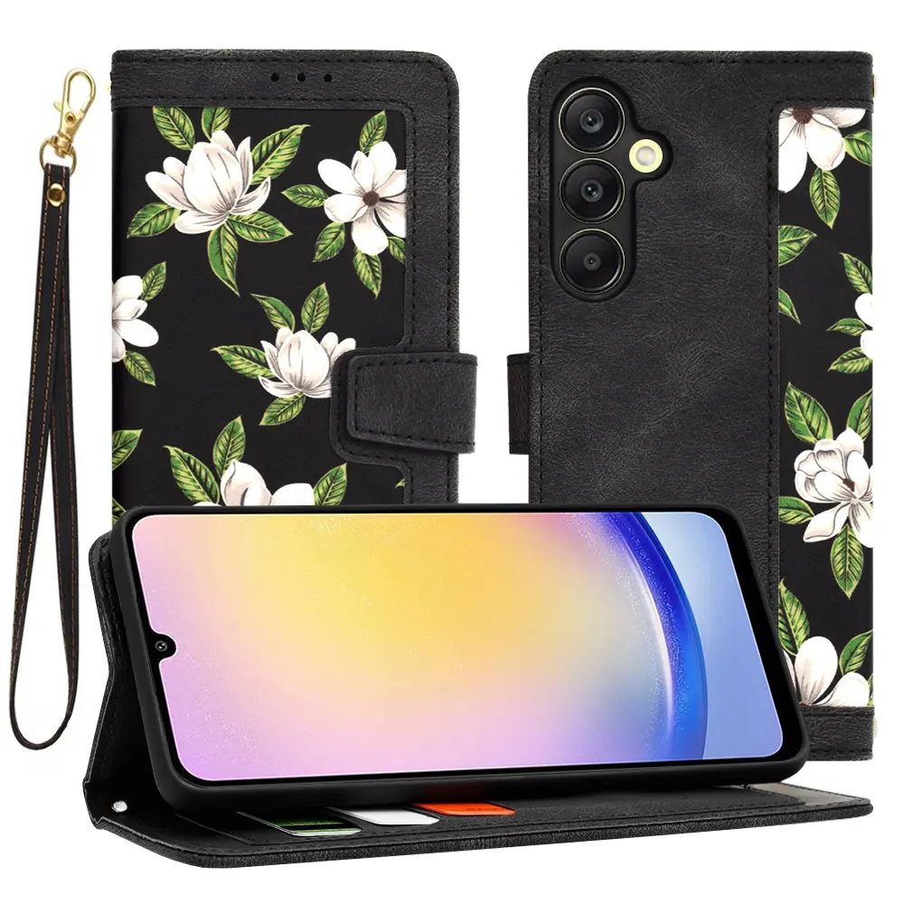 Techsuit FlipCraft Samsung Galaxy A25 5G Květiny úsvitu