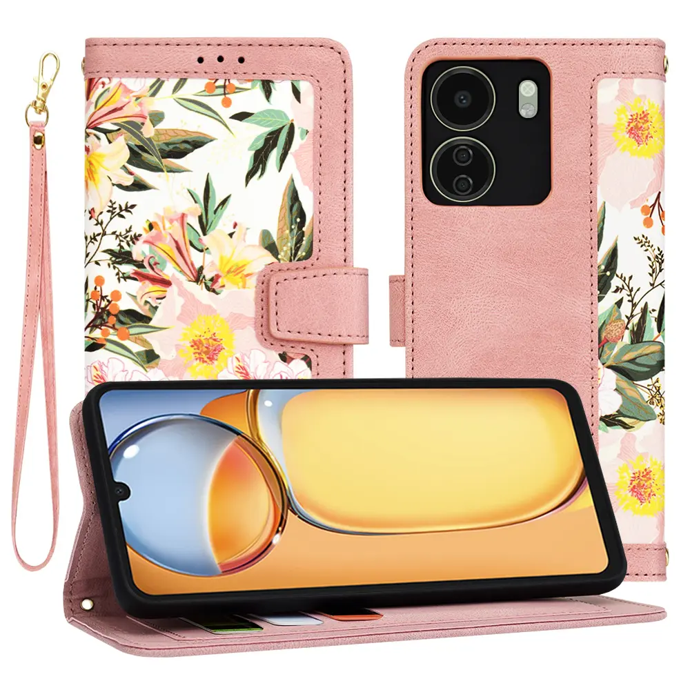 Techsuit FlipCraft Xiaomi Redmi 13C 4G Poco C65 růžový