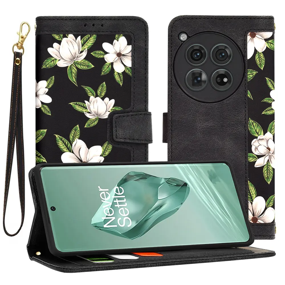Techsuit FlipCraft obal OnePlus 12 Flowers of the Dawn