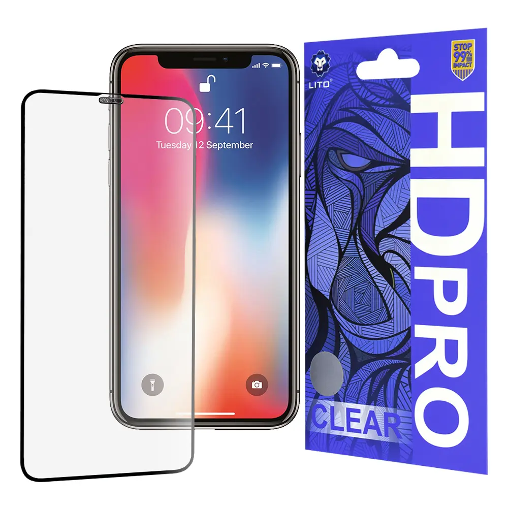 Lito HD Pro Čiré iPhone X iPhone XS iPhone 11 Pro Černá