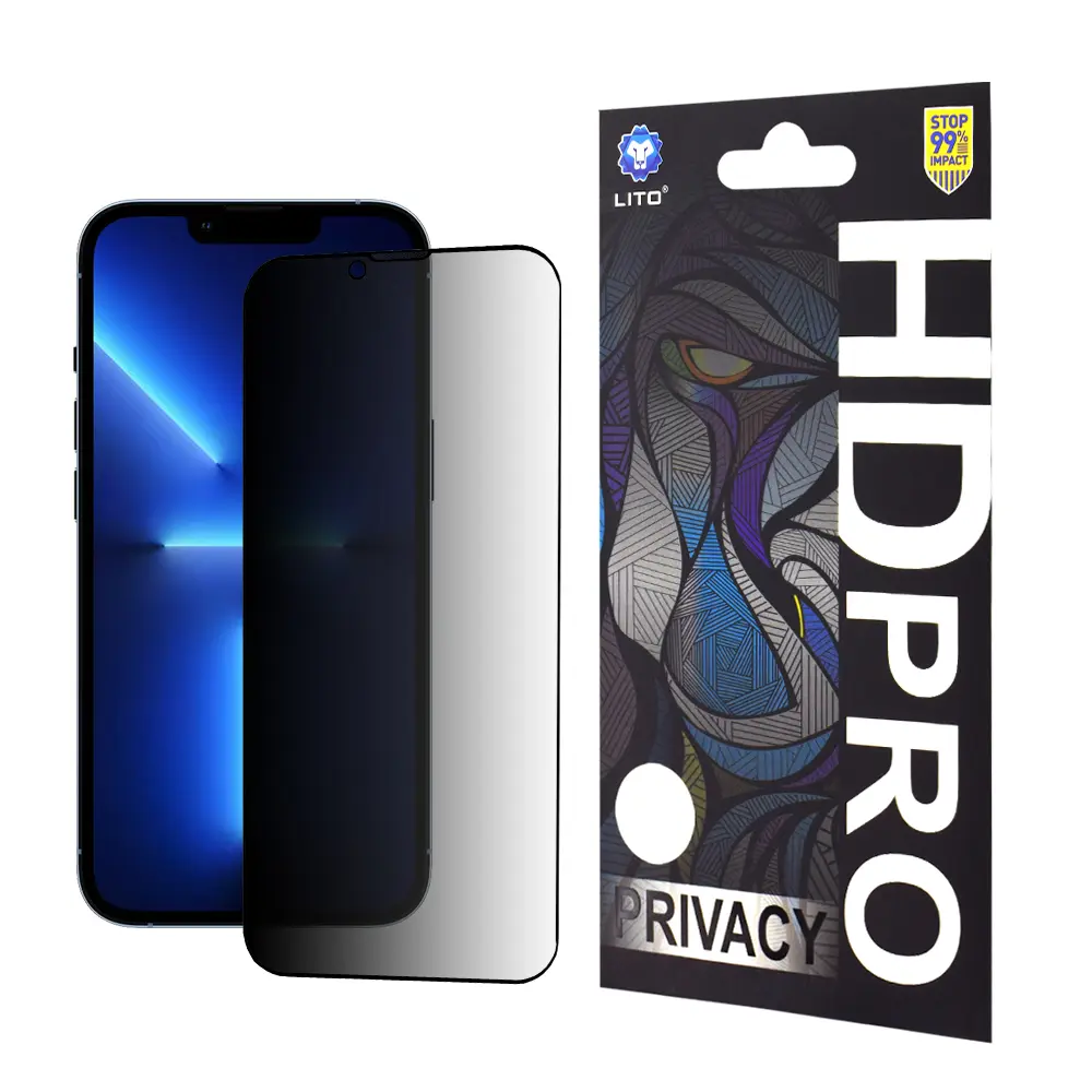 Lito HD Pro Privacy kryt iPhone 13 Pro Max a 14 Plus Black