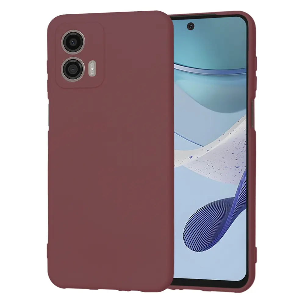 Techsuit SoftFlex Motorola Moto G53 Švestková Červená