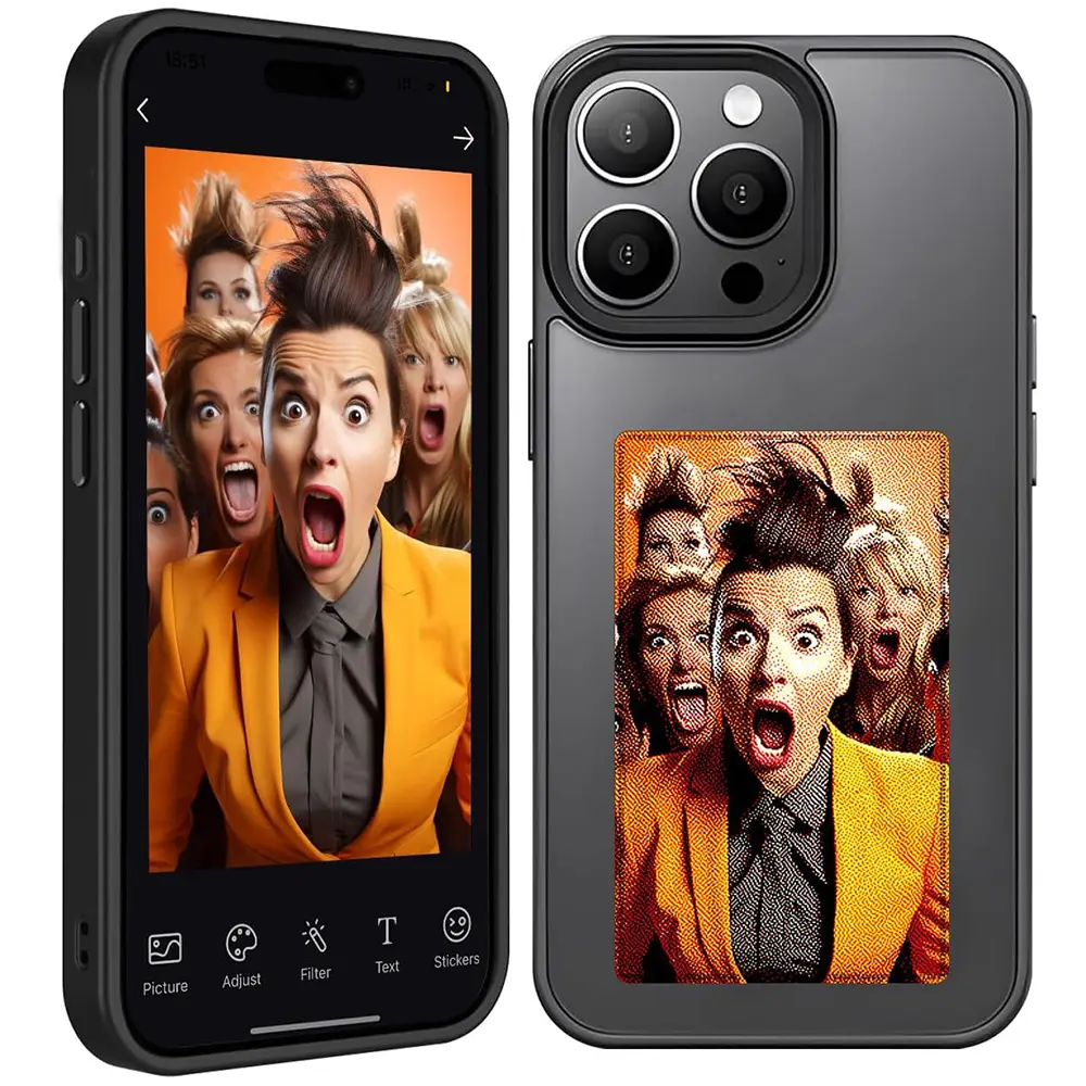 Techsuit Chytrá obrazovka NFC iPhone 15 Pro Černá