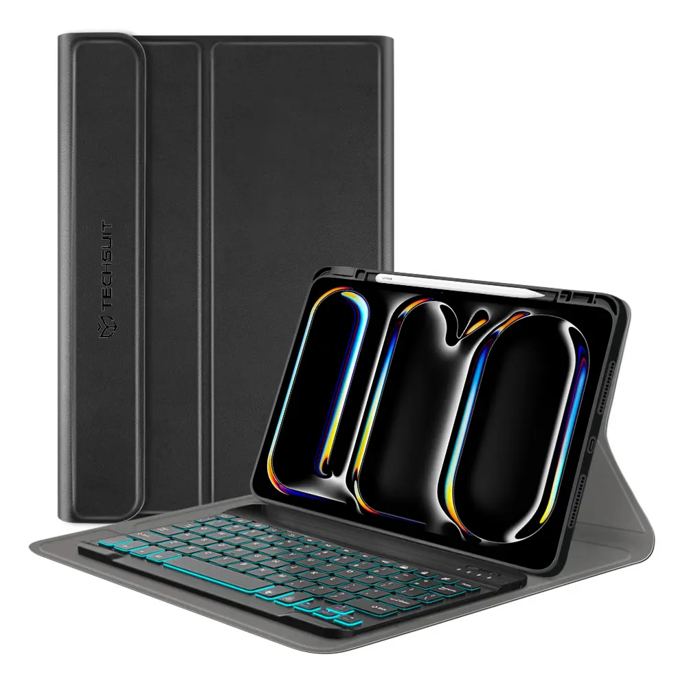 Techsuit CozyTab Pouzdro klávesnice iPad Pro 11 (2024) (2025) Černá