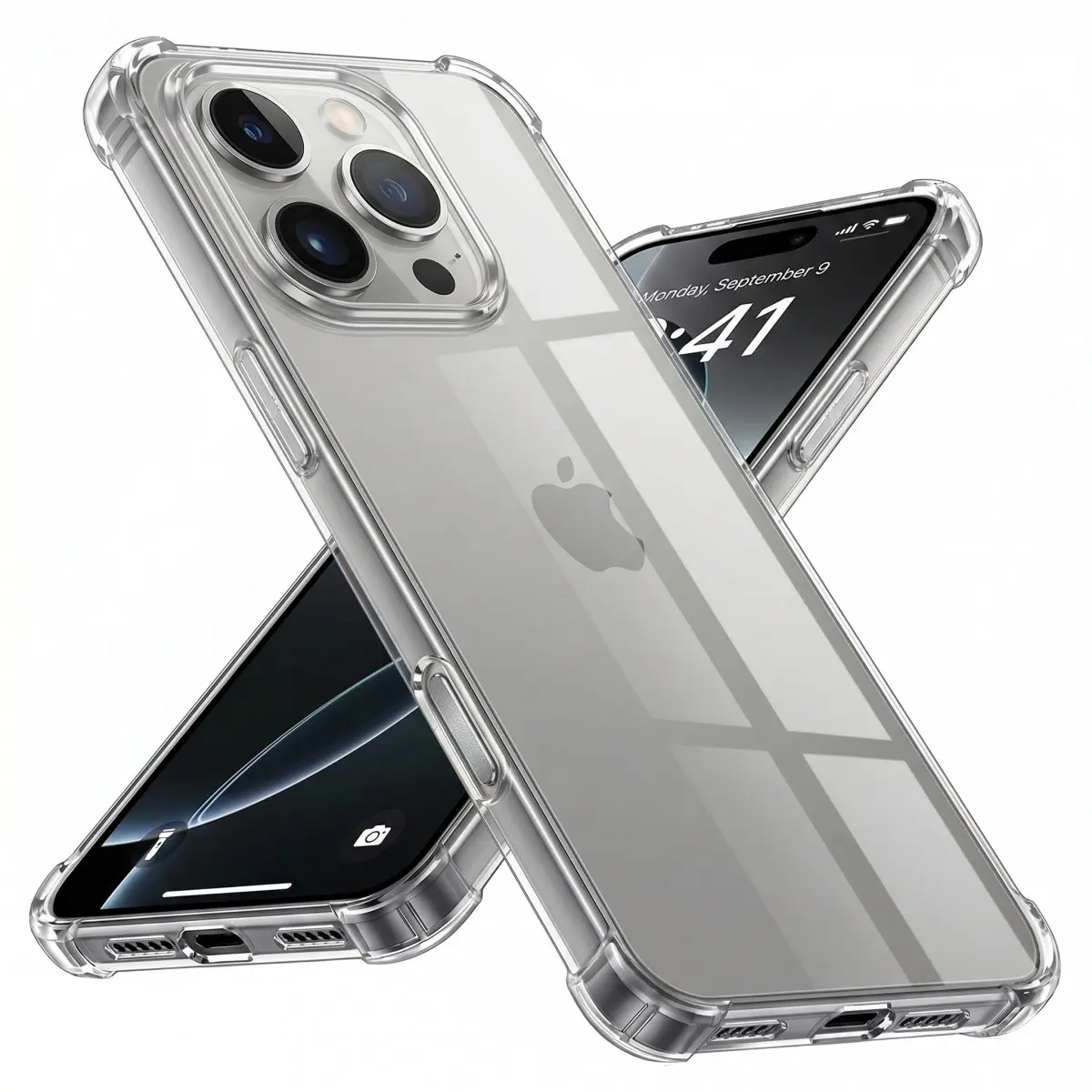 Techsuit Nárazuvzdorný Průhledný iPhone 16 Pro Velký Objektiv