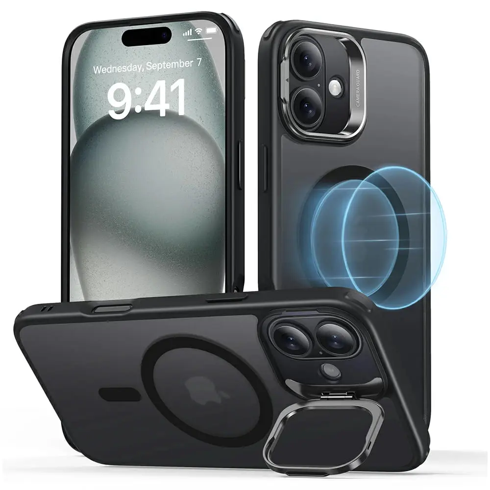 ESR Hybridní HaloLock Kickstand iPhone 16 Matná Černá