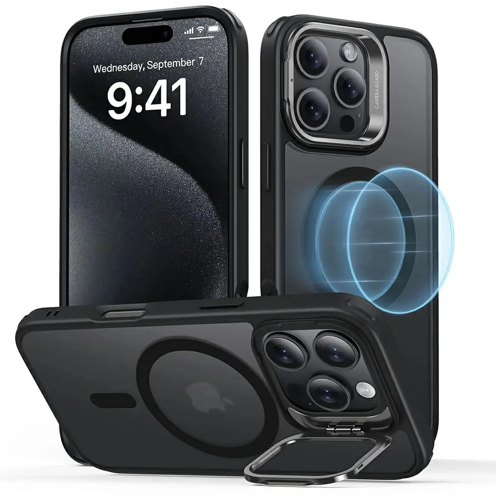 ESR Classic Hybrid HaloLock Kickstand iPhone 16 Pro Max Matná černá