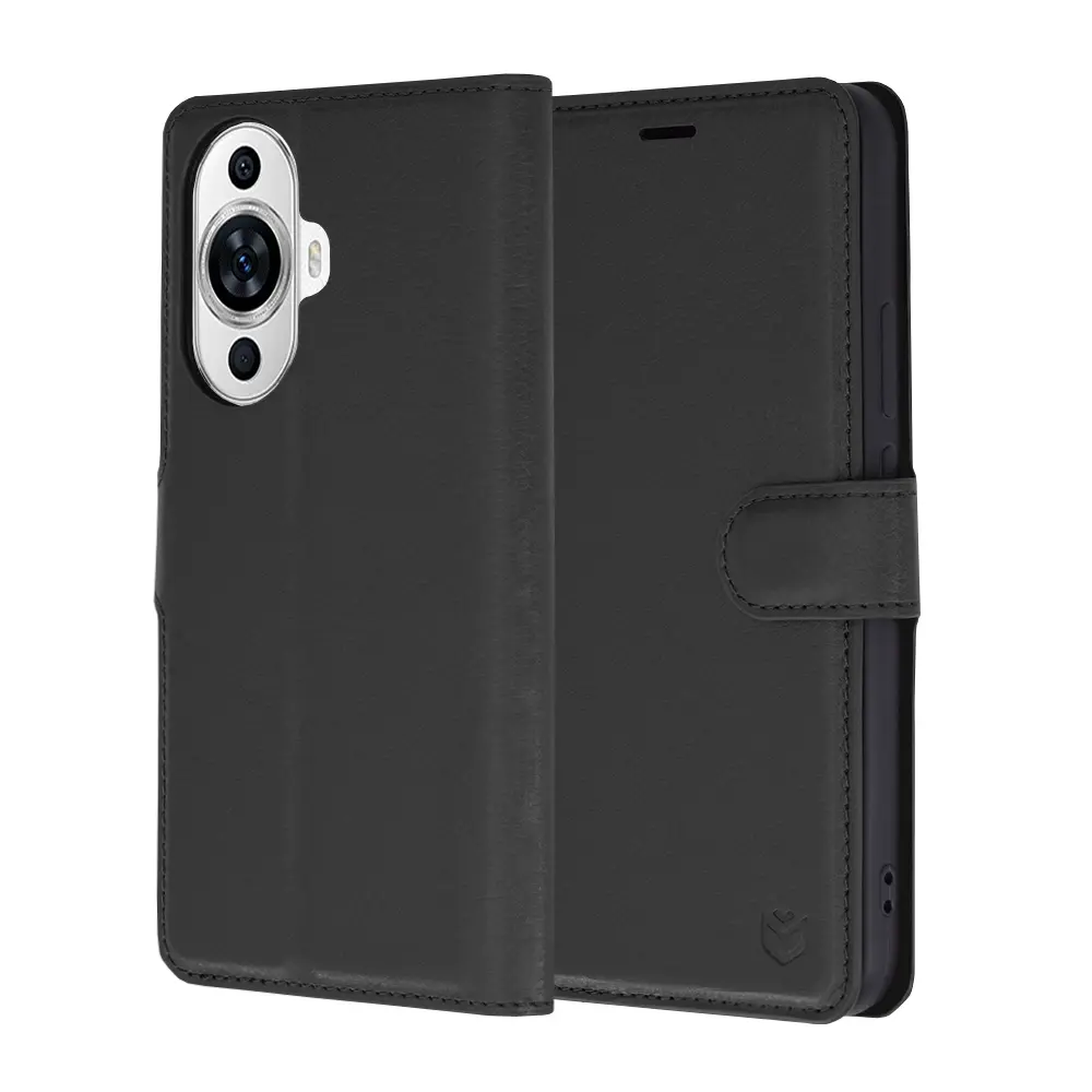 Techsuit Kožené pouzdro Huawei nova 11 nova 12s Černá